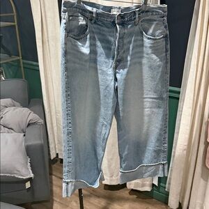 American Eagle Outfitters Light Blue Cropped Ankle Jeans